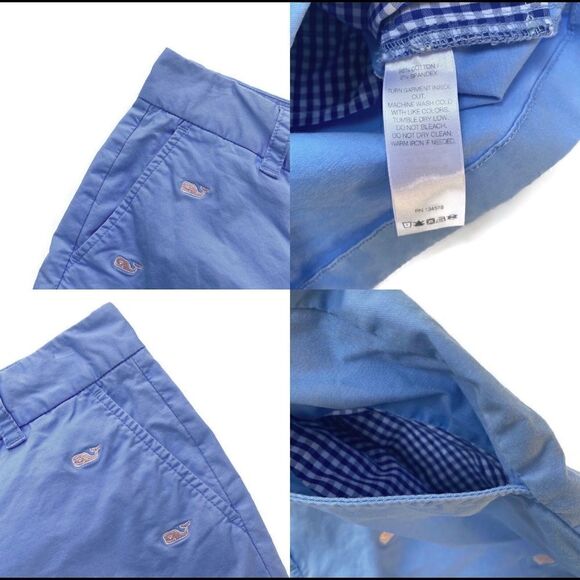 Vineyard Vines Dayboat Shorts Light Blue Pink Whales Preppy 2 - Picture 10 of 15